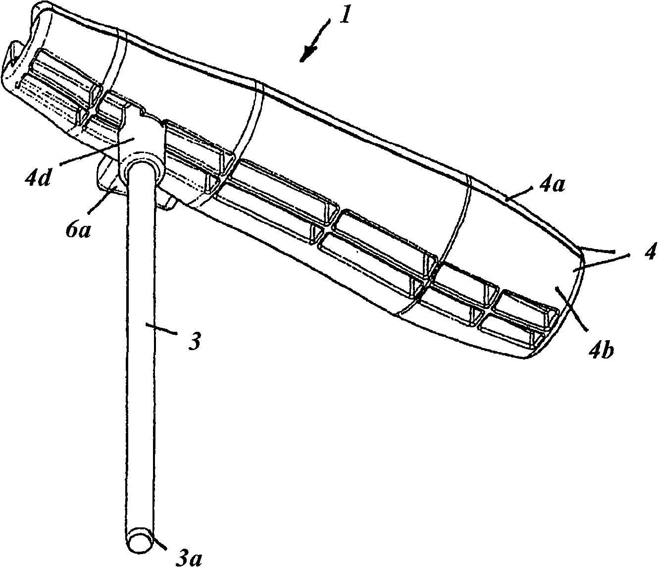 Instrument for insertion of solid filling materials in a bone cavity