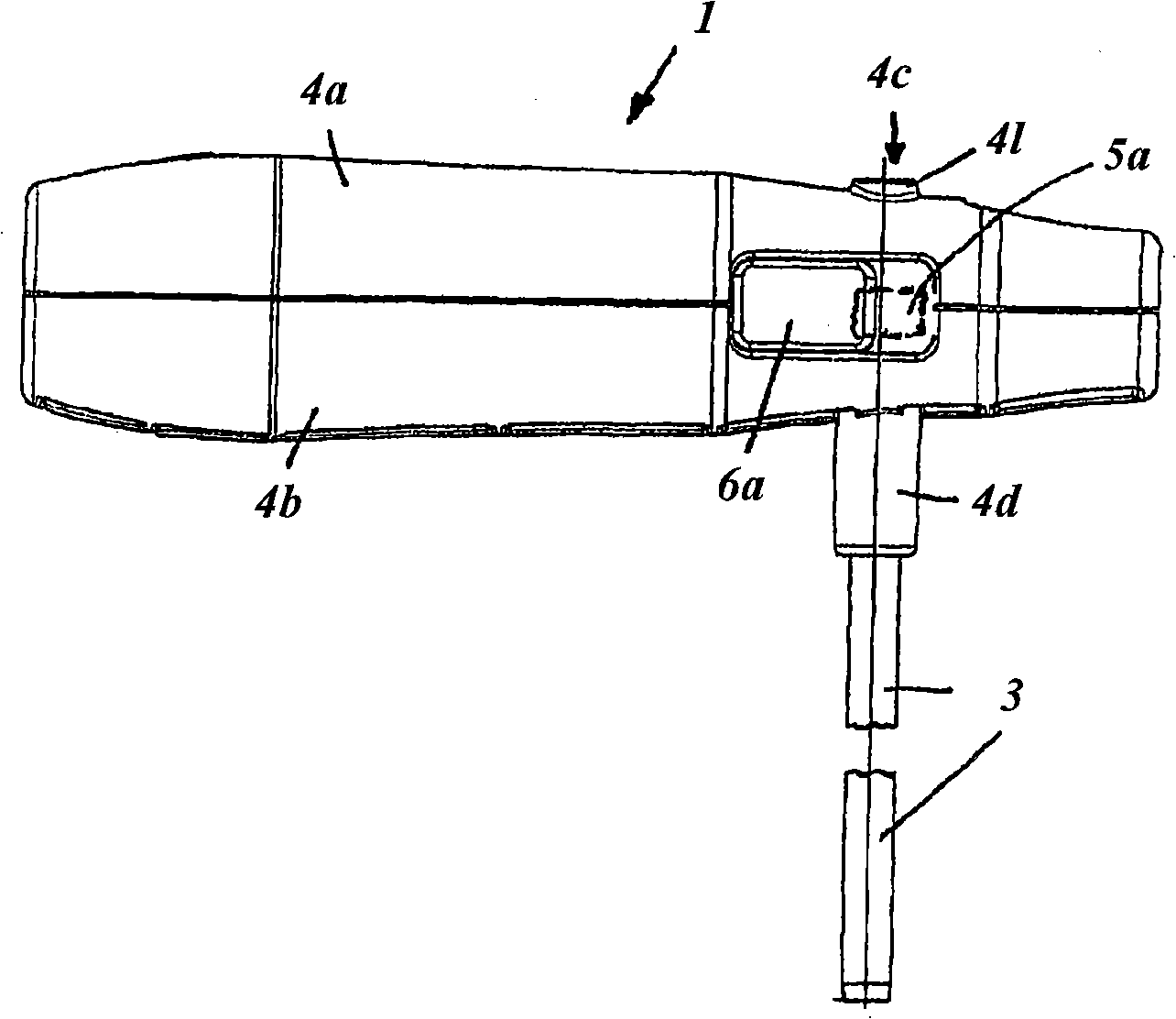 Instrument for insertion of solid filling materials in a bone cavity