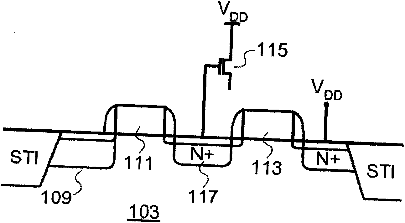 Image sensor pixel having a lateral doping profile formed with indium doping and its preparation method