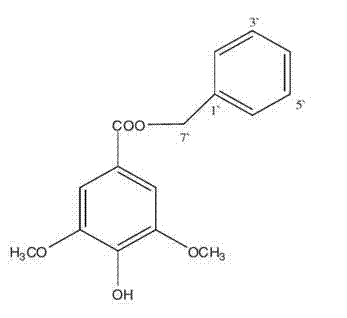 Application of benzyl-4-hydroxy-3,5-dimethoxy benzoate in preparation of drugs for treating or preventing rheumatoid arthritis