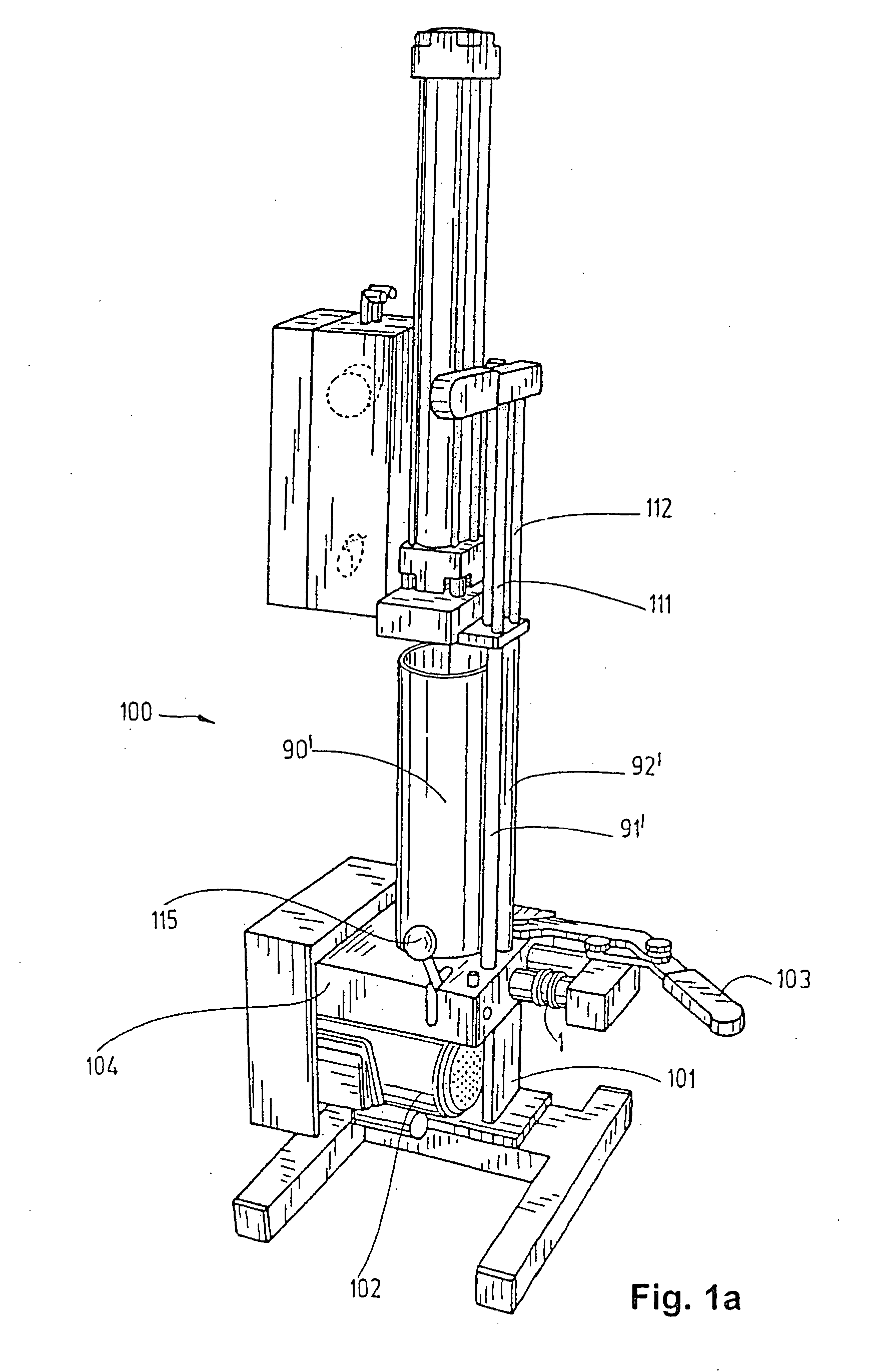 Device for blending a binder component and a hardener component for producing a ready-made filler