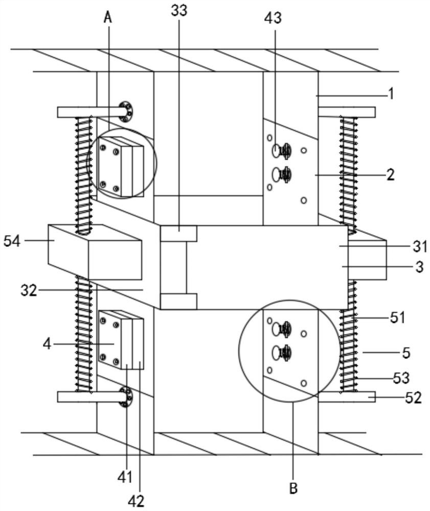 Self-adjusting building embedded section and embedding method thereof