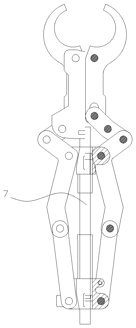 Radial closing structure suitable for pipes and pistol-shaped closing pliers