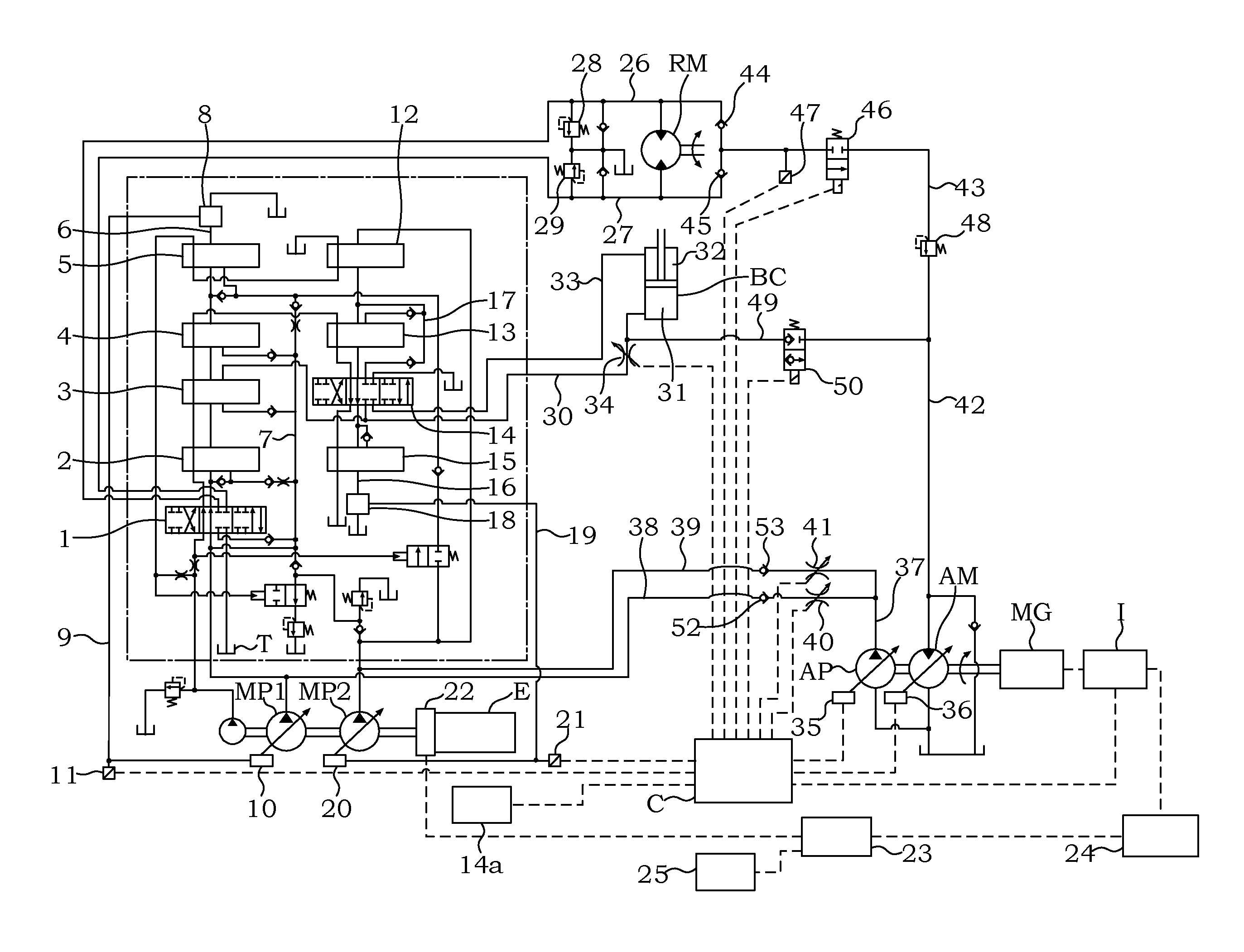 Control system for hybrid construction machine