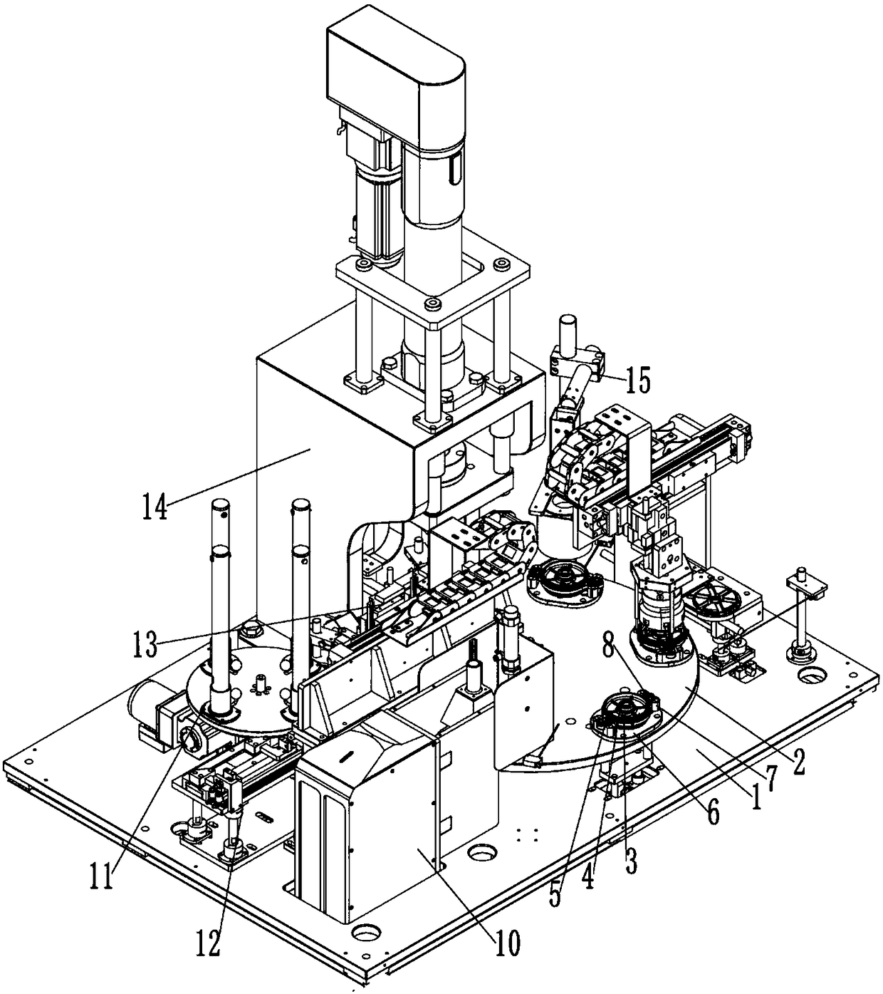 Gearbox rear cover bearing laser engraving and assembling center