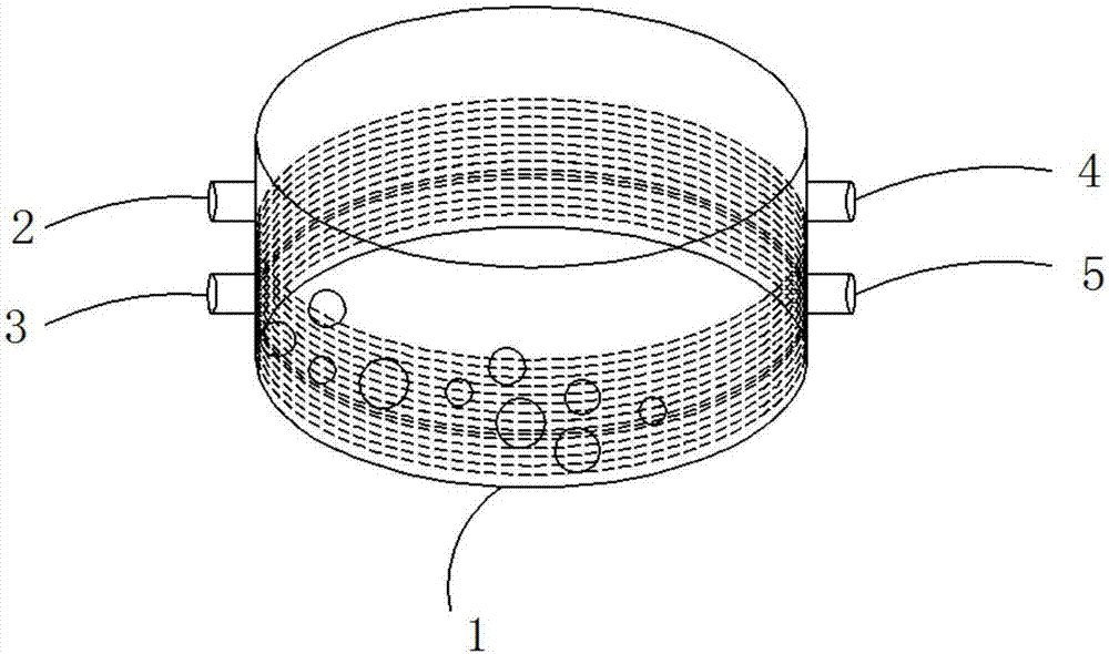 Device for treating sewage by using dielectric barrier discharge plasma