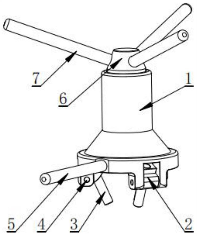 Replacement tool for three-jaw flexible chuck on numerical control machine tool and working method of replacement tool