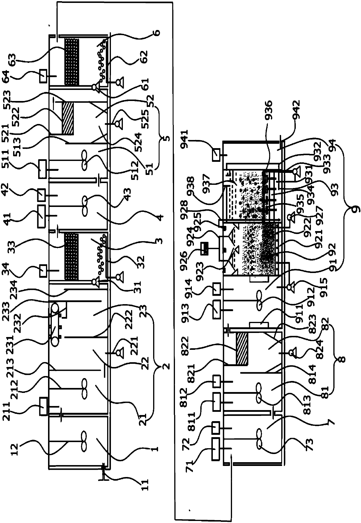 Method and device for carrying out integrated in-situ treatment on waste solvents