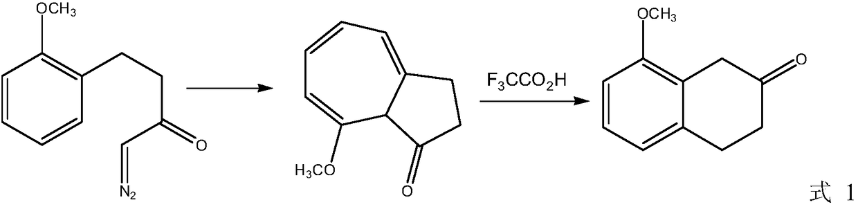 A kind of preparation method of 8-methoxy-3,4-dihydro-1h-2-naphthalenone