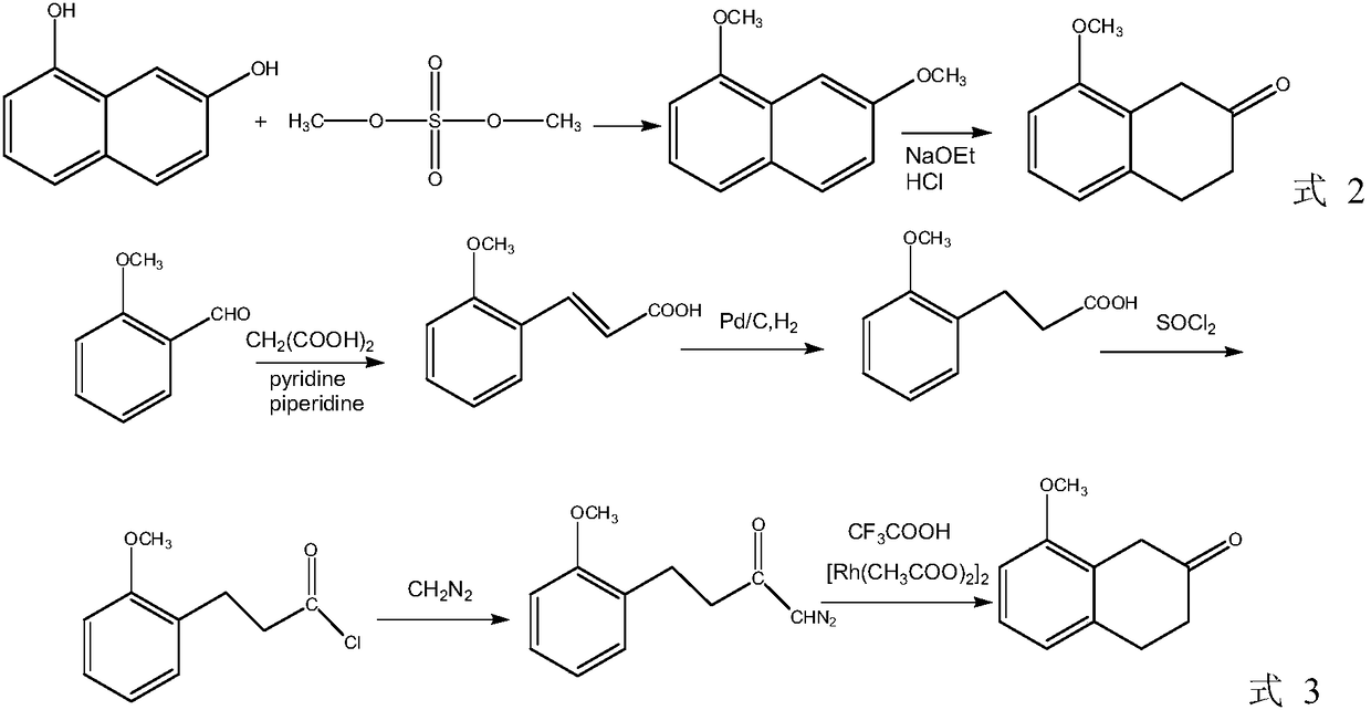 A kind of preparation method of 8-methoxy-3,4-dihydro-1h-2-naphthalenone