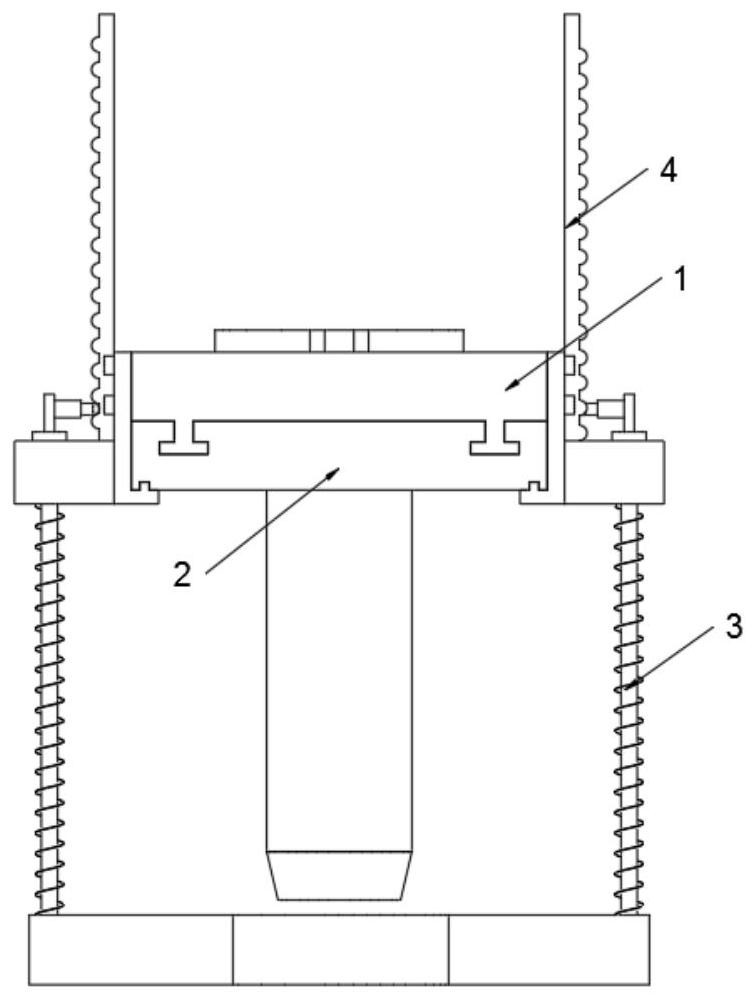 Piling device for constructional engineering and piling device connecting structure