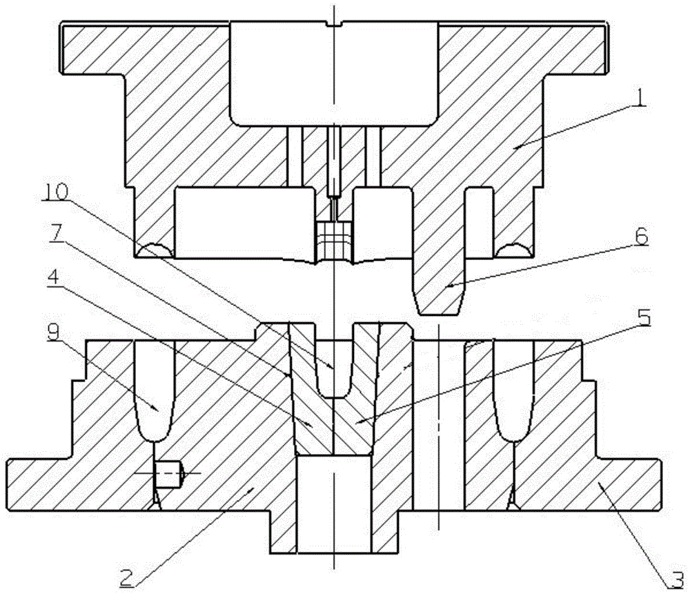 A beam type salt core pressing mold and method for manufacturing salt core