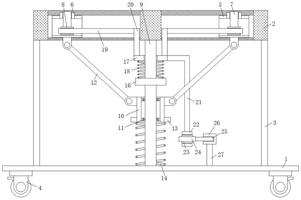 A fixed table for processing circular mechanical parts