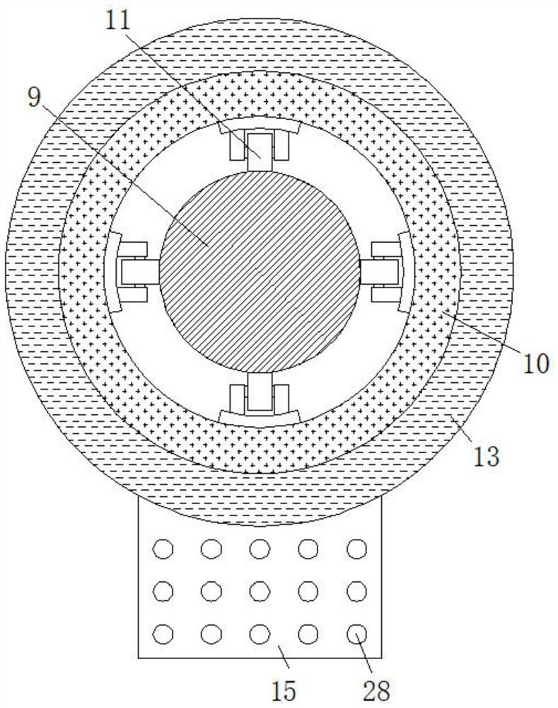 A fixed table for processing circular mechanical parts