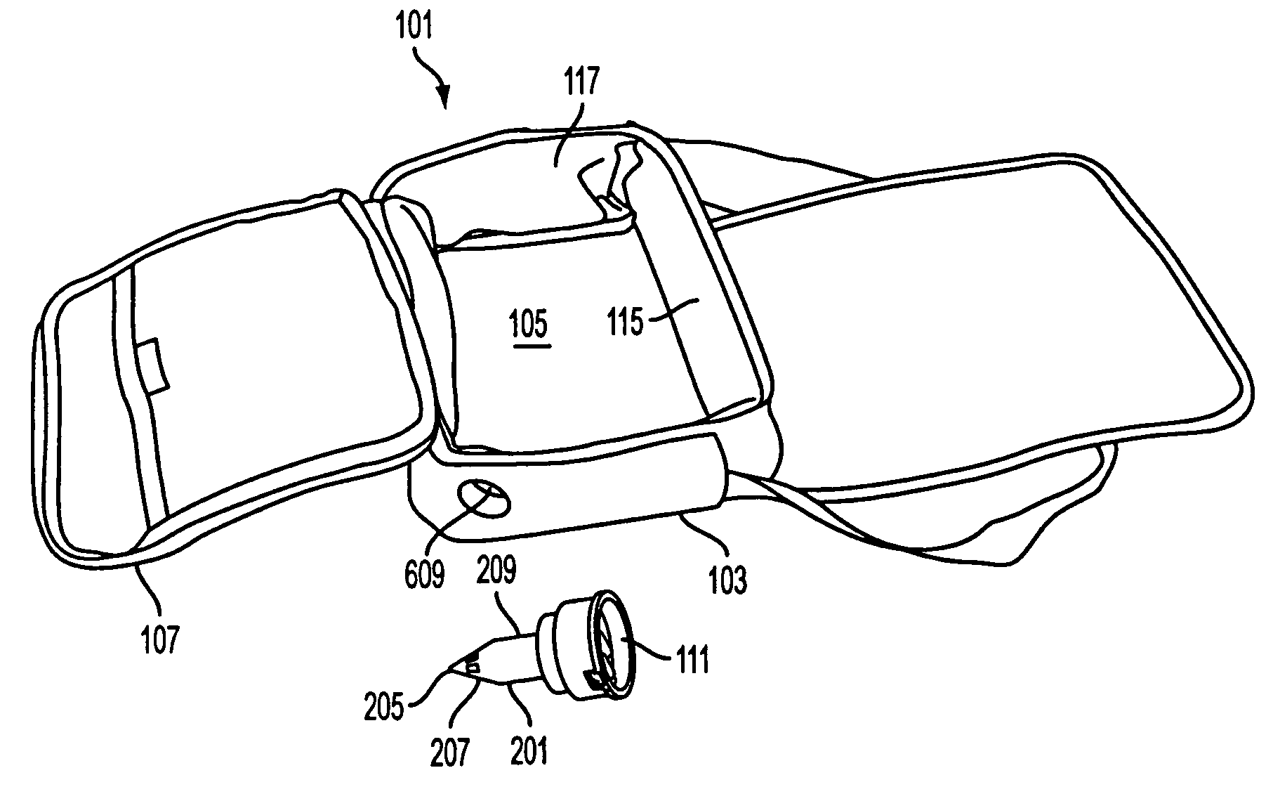 Portable water cooler for use with bagged fluids and bagged fluids for use therewith