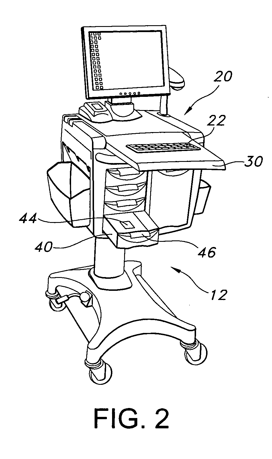 Mobile point of care system and associated method and computer program product