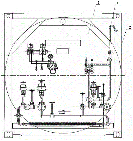 Marine automatic control movable LNG fuel tank box and installation method thereof