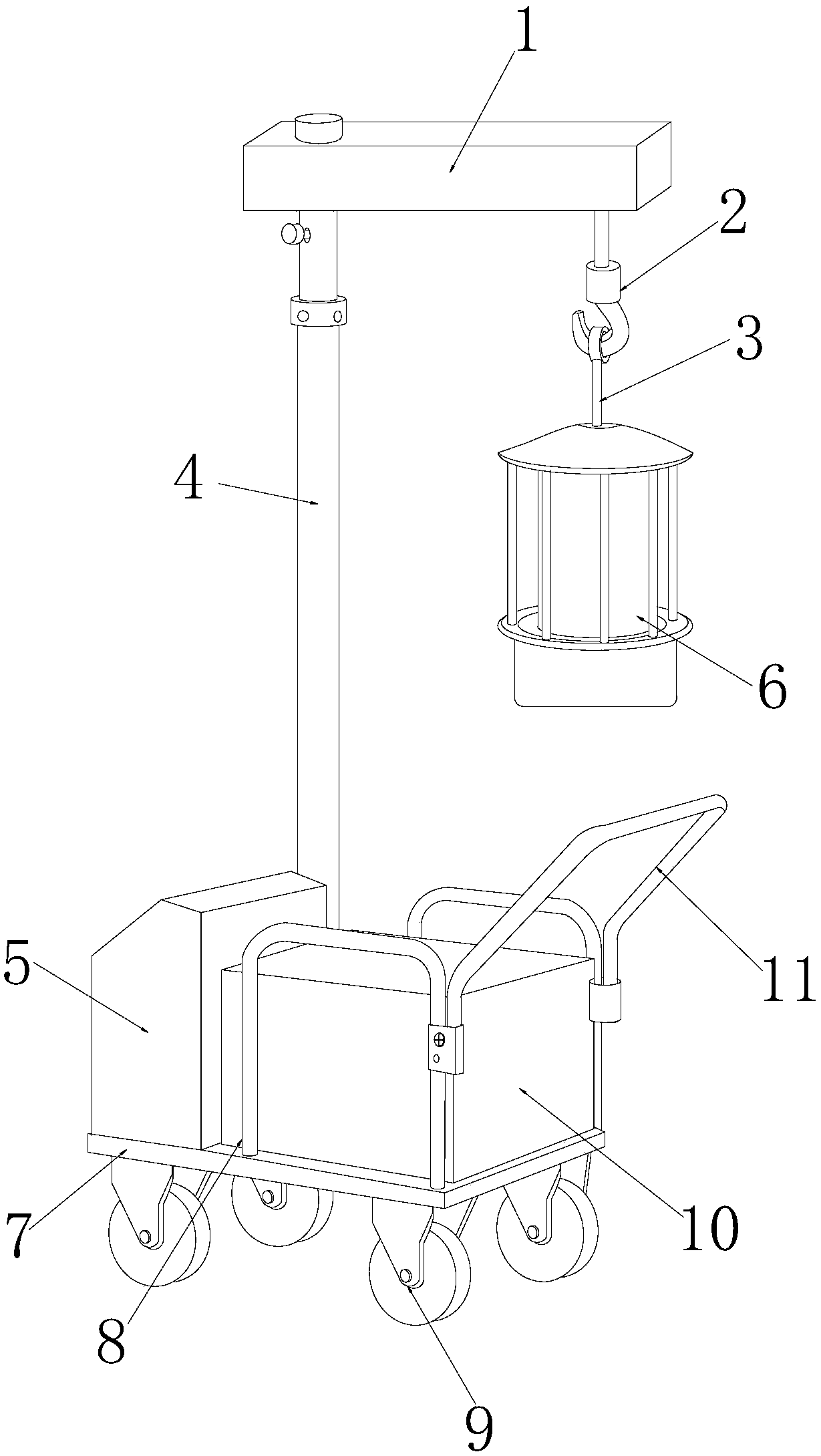 Lighting device for electric power maintenance