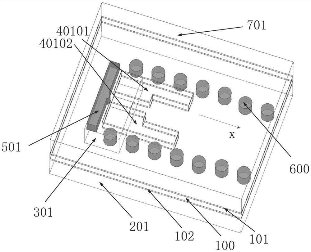 Transmission interconnect structure for matching terahertz waveguides to substrate-integrated waveguides