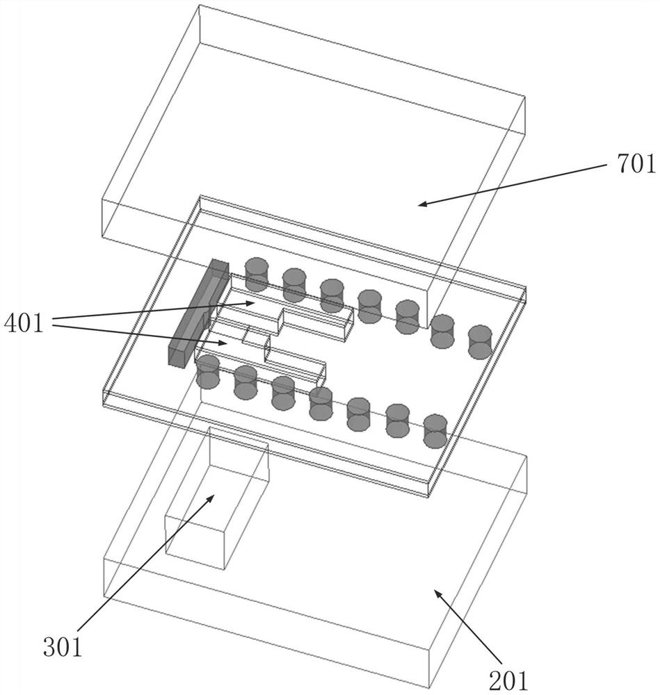 Transmission interconnect structure for matching terahertz waveguides to substrate-integrated waveguides