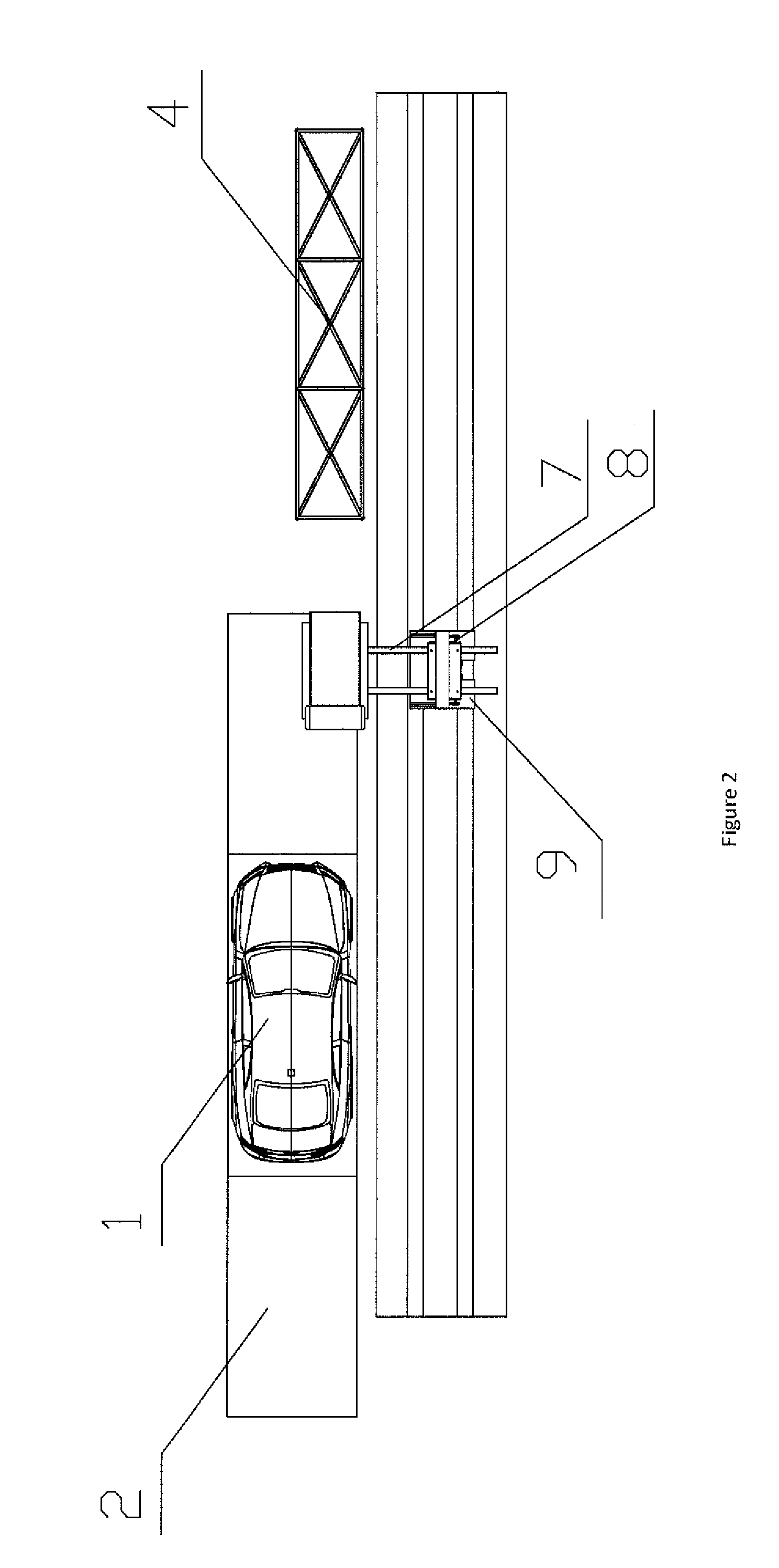 Battery quick-change system for an electric passenger car chassis having a cartesian coordinate robot