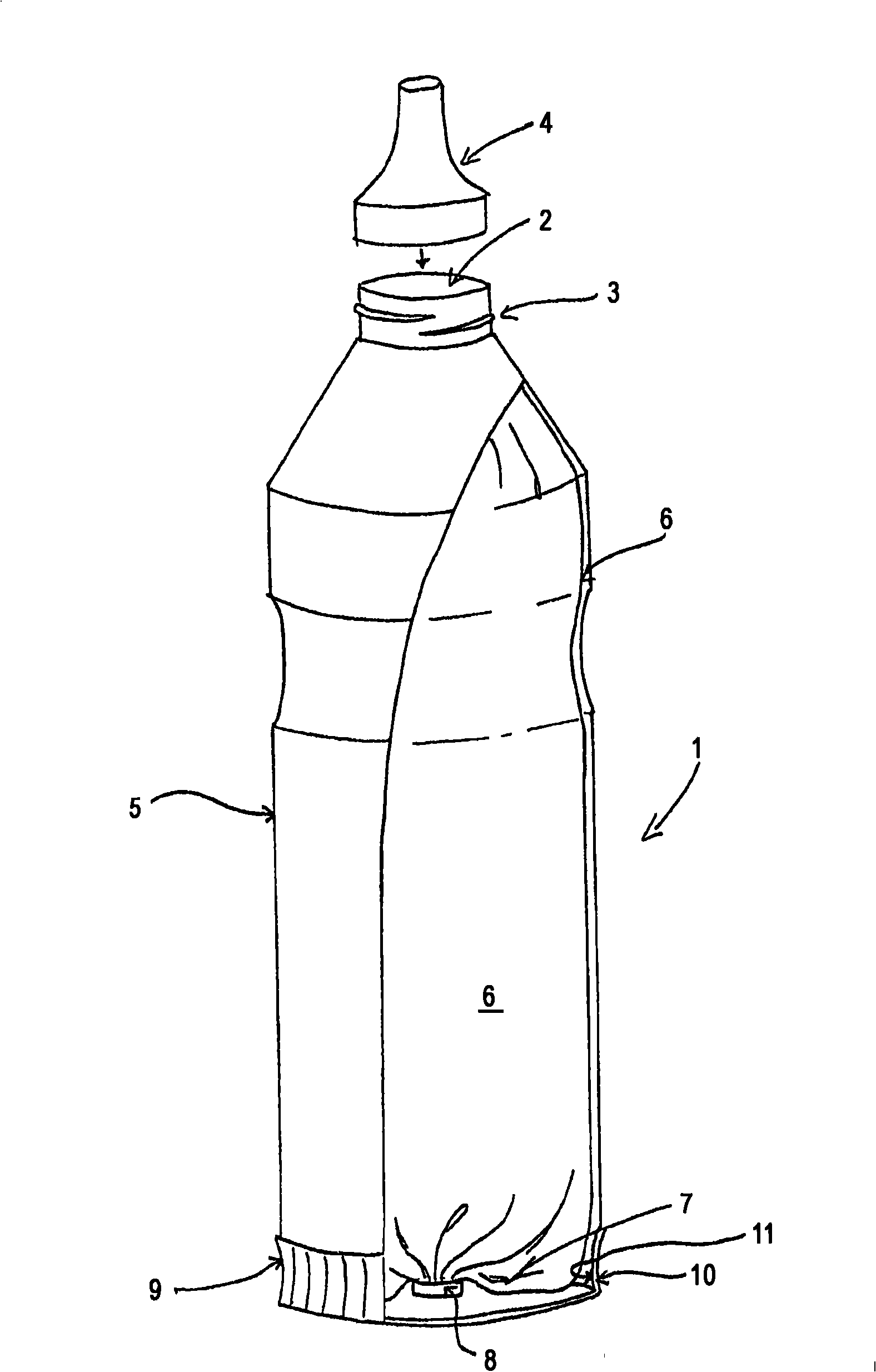 Dispenser with a bag inside and method for manufacturing of the same