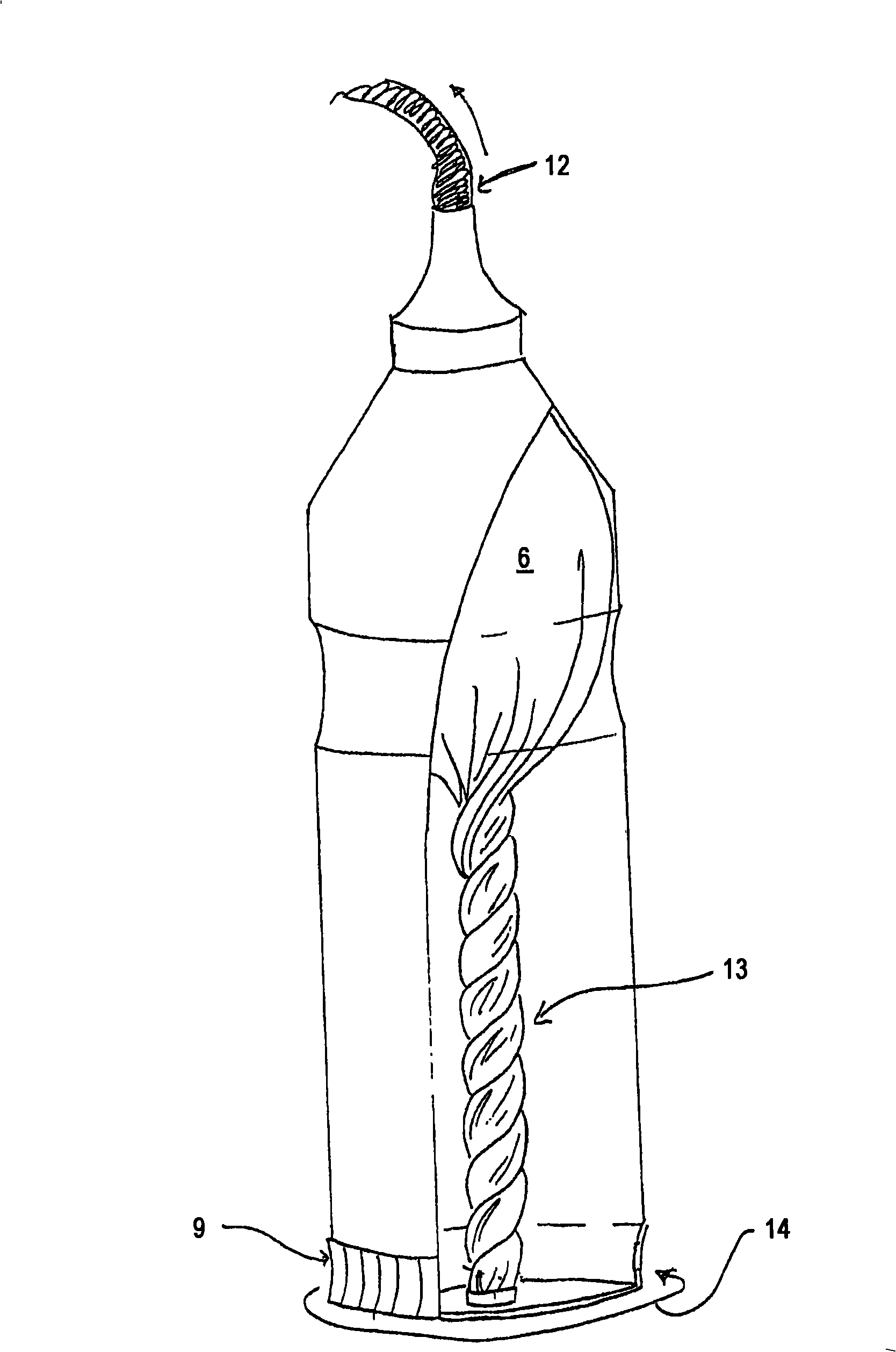 Dispenser with a bag inside and method for manufacturing of the same