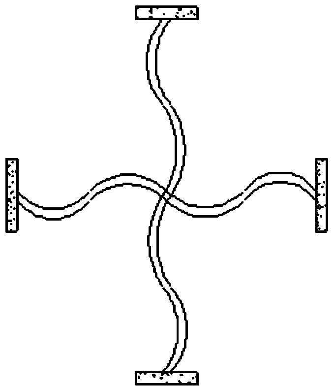 Cross-shaped section column of corrugated steel web-concrete filled steel tube flange combination