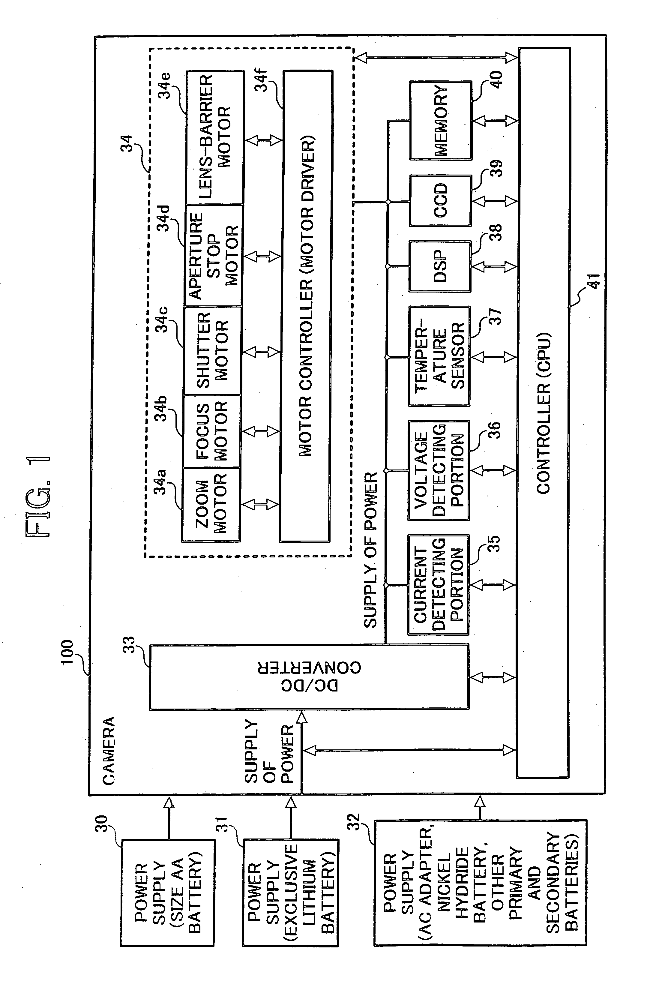 Digital camera and power supply apparatus used therefor