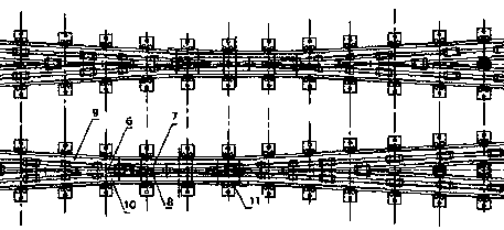 60 kg/m steel rail No.9 alloy steel inlaid-type fixed width quasi-diamond cross turnout and design method thereof