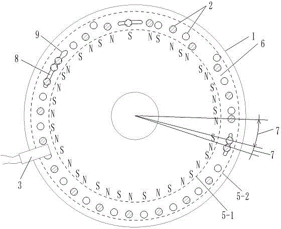 Multi-magnetic block position-adjustable turntable sensing element