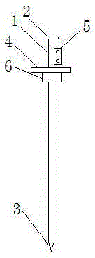 Portable intelligent grounding drilling rod specially for short circuit grounding wire