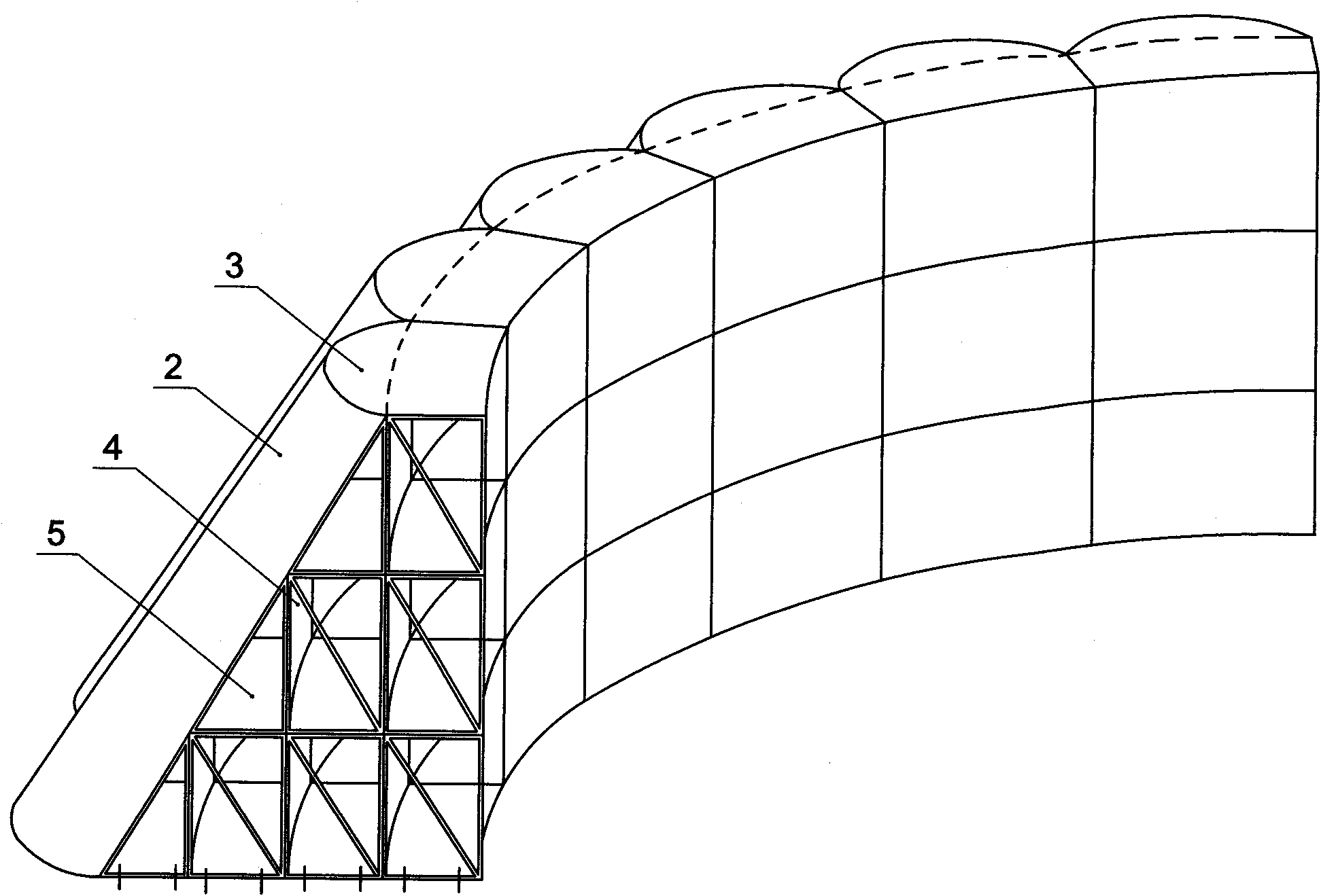 Combined multi-arch type steel-structure dam