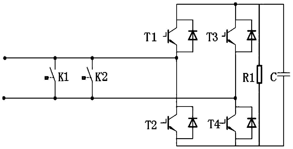 MMC power module adopting double-bypass switches and overvoltage three-bypass method