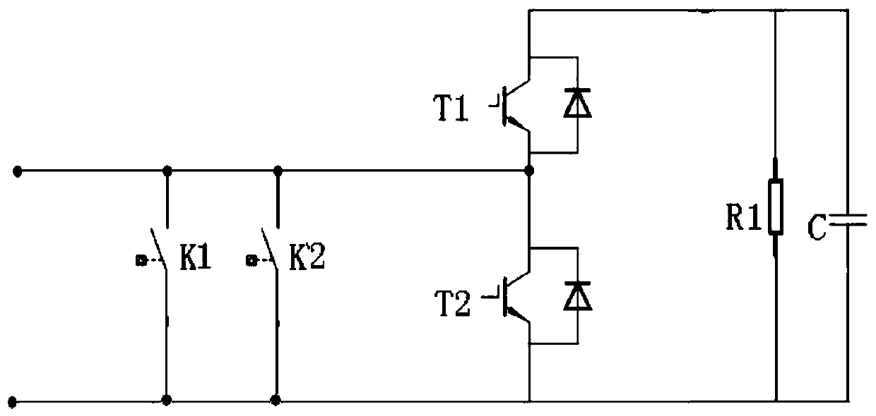 MMC power module adopting double-bypass switches and overvoltage three-bypass method