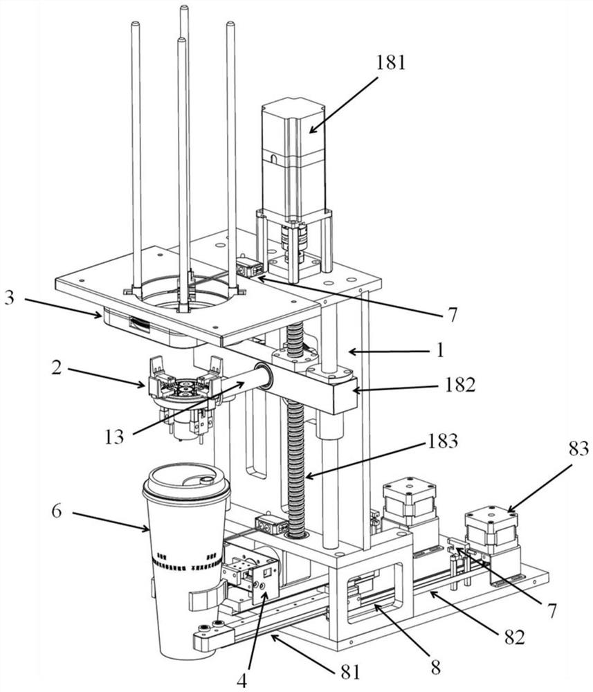 Automatic cup covering device