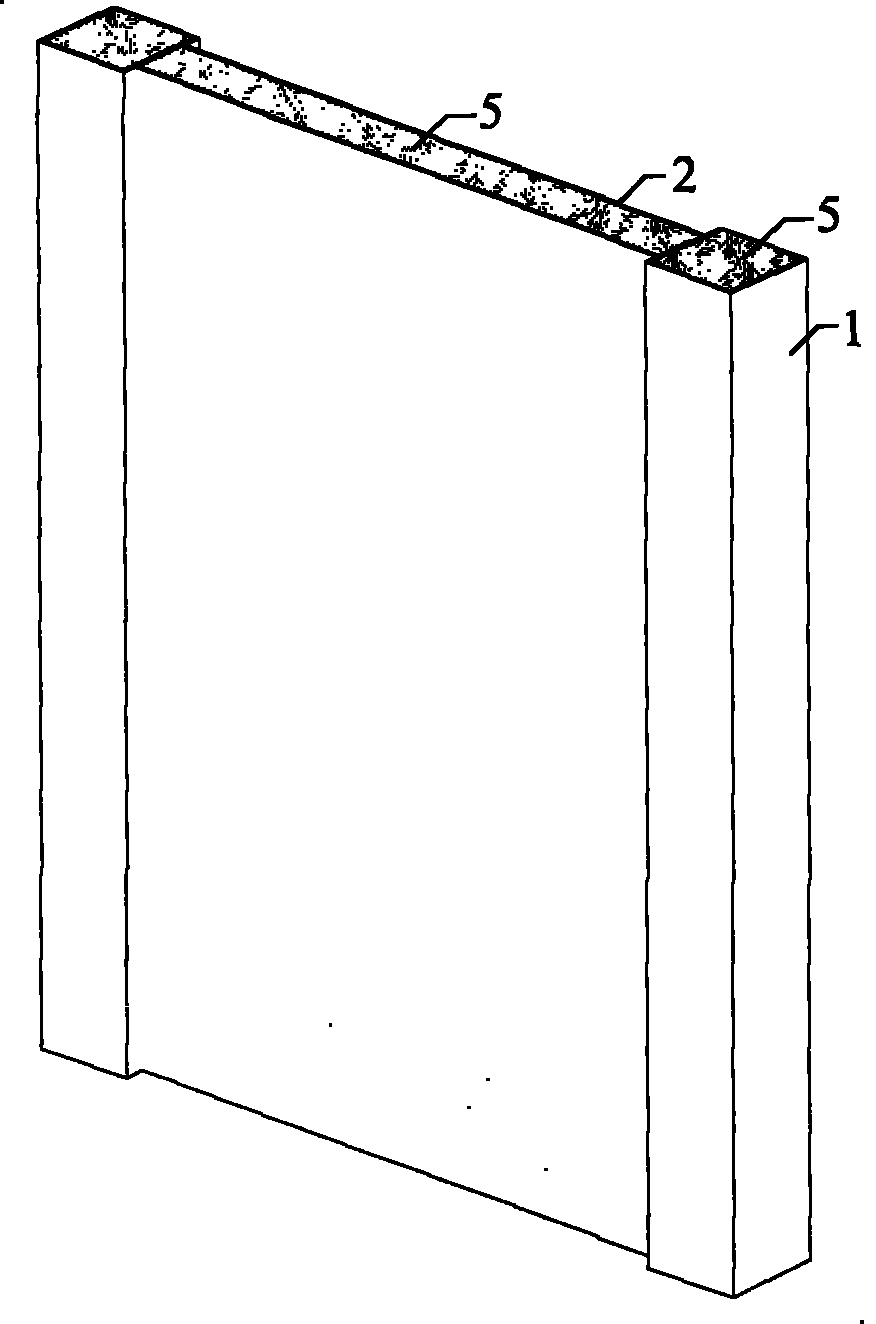 Steel tube concrete column-double-layer steel plate combined shear wall and construction method thereof