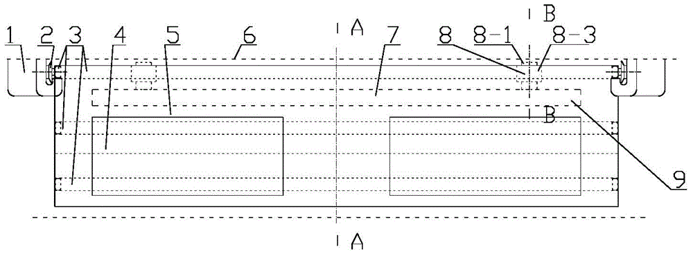 Guiding device for rectification device of train bogie