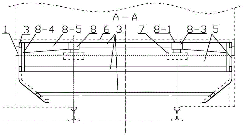 Guiding device for rectification device of train bogie