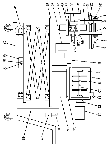Spraying system for building construction and construction method thereof