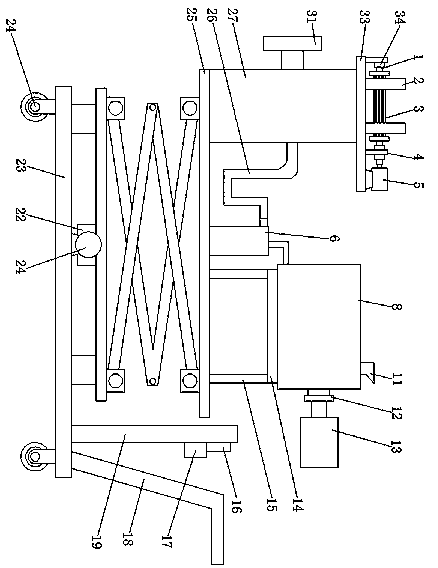 Spraying system for building construction and construction method thereof