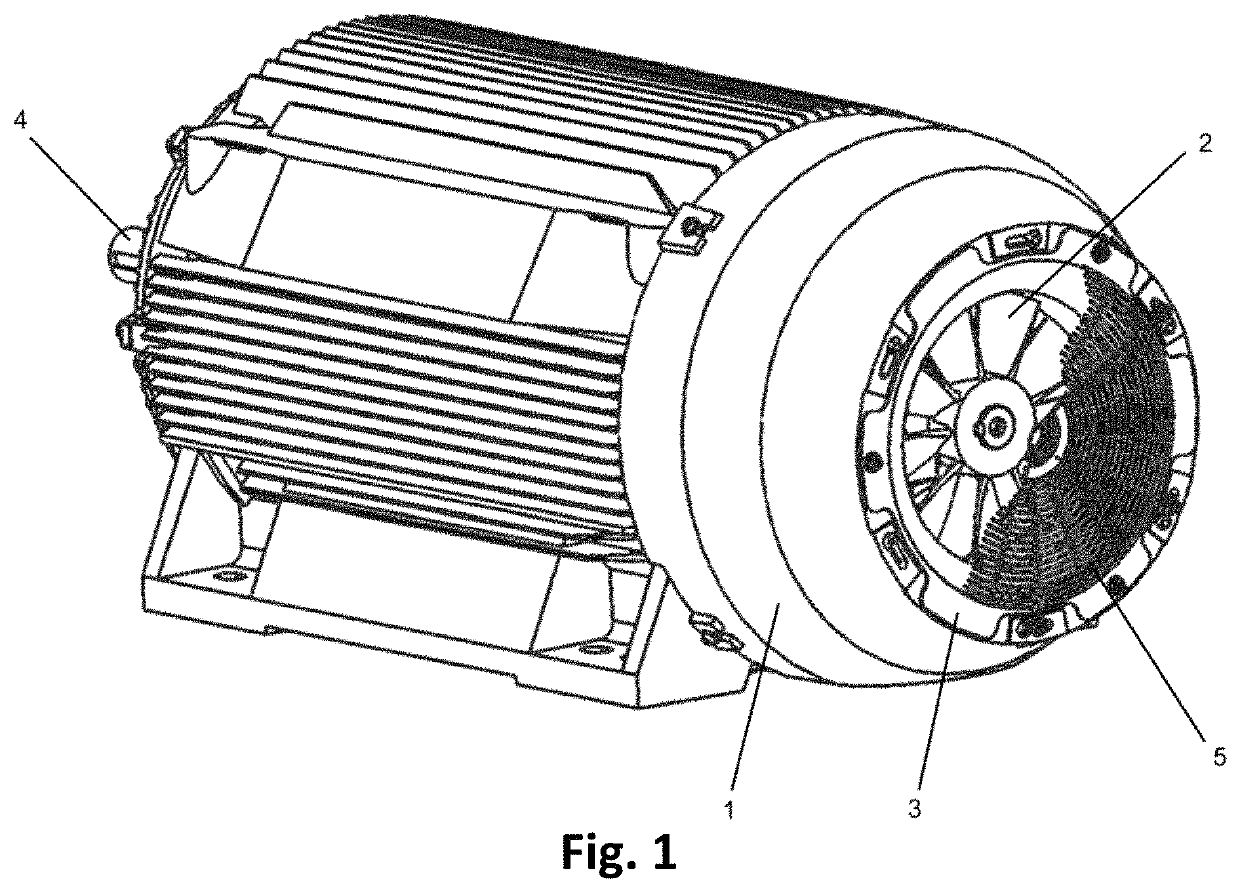 System for fixing the inner air deflector on deflective cover for rotating electrical machine