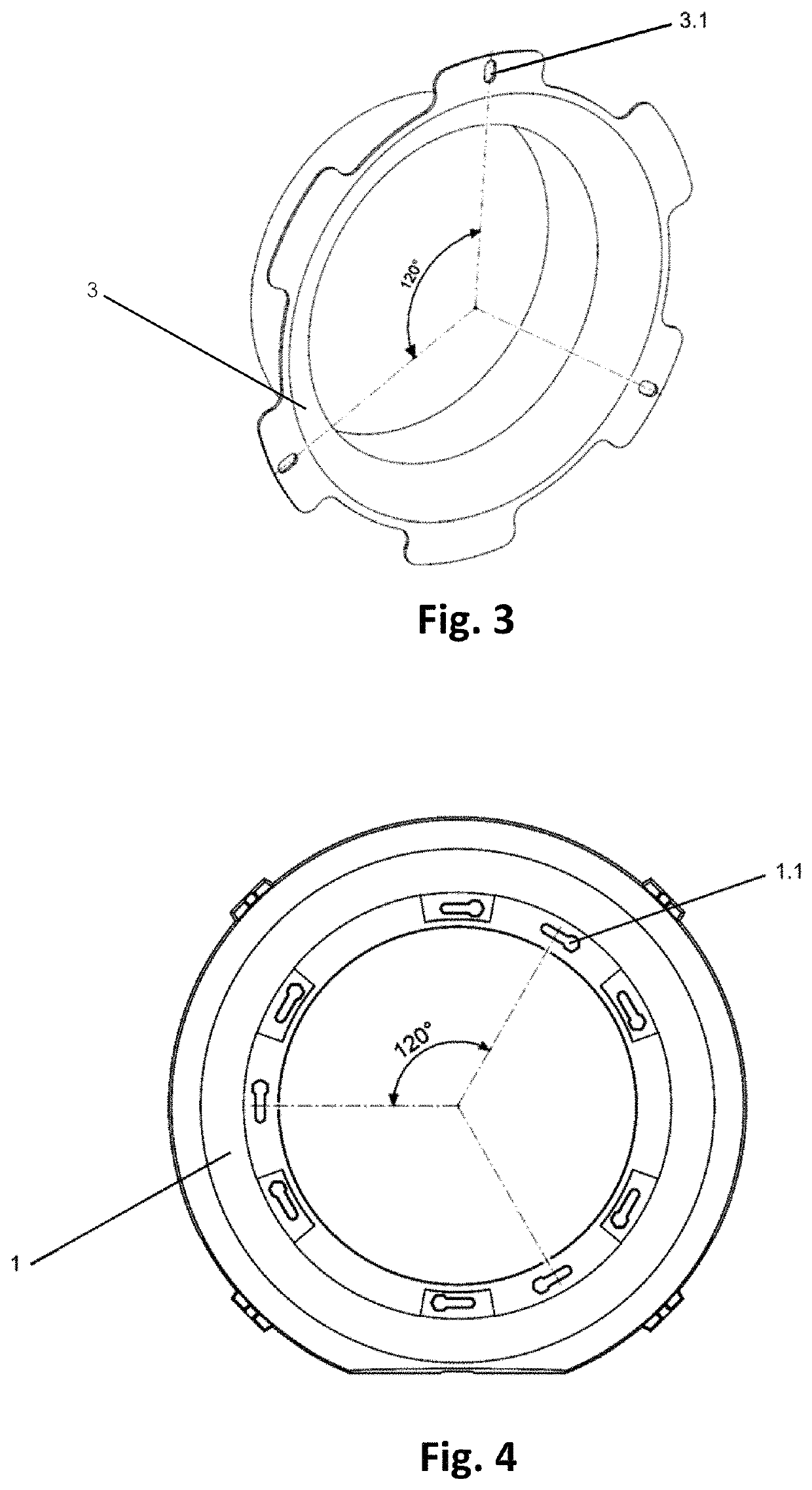 System for fixing the inner air deflector on deflective cover for rotating electrical machine