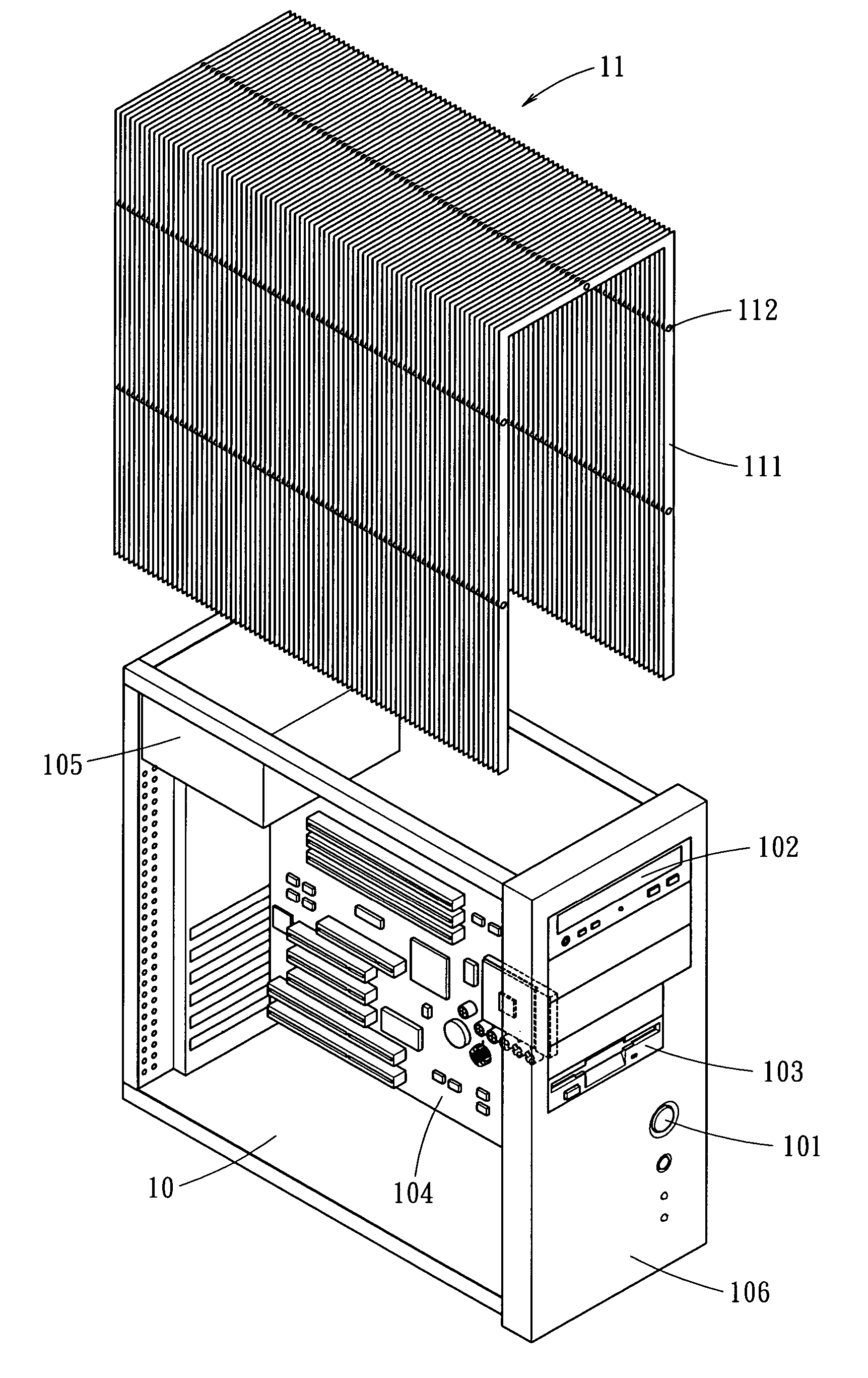 Integrated heat dissipating enclosure for electronic product