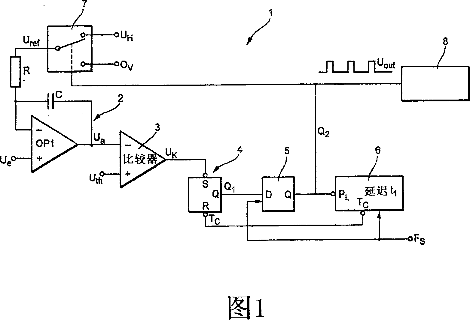 Device for the analog/digital conversion of a measuring voltage
