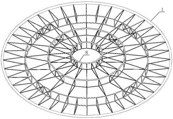 Combined type tension dome structure for rigid roof