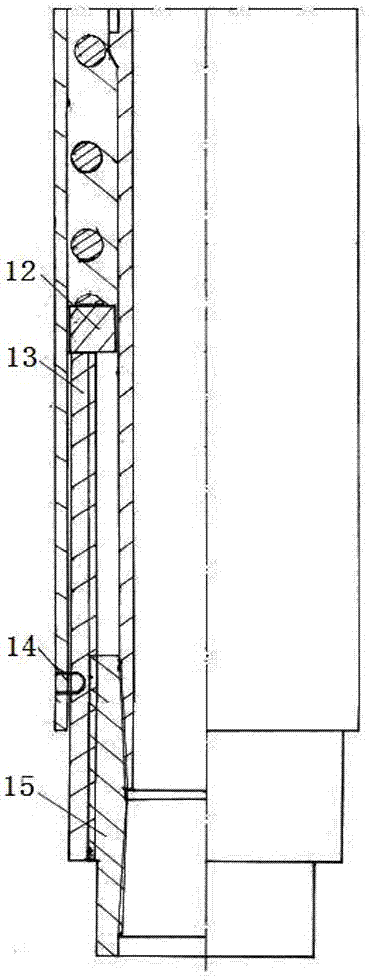 A full-bore hydraulically driven layered fluid injection and fracturing device