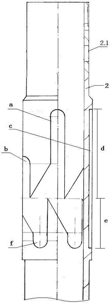 A full-bore hydraulically driven layered fluid injection and fracturing device