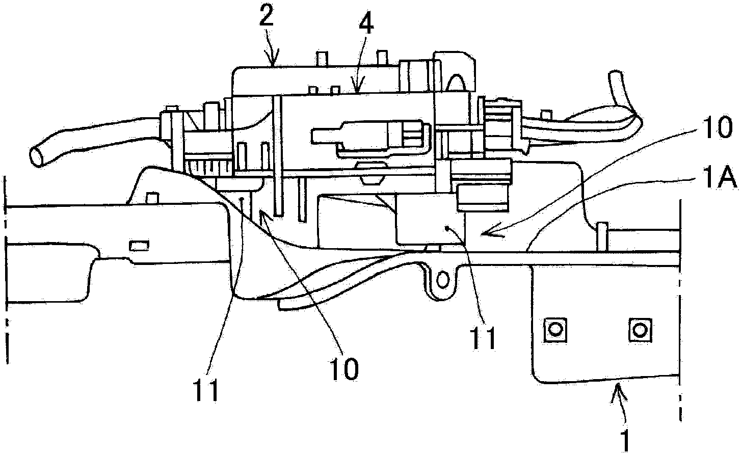 Attachment structure of electrical equipment accommodation box