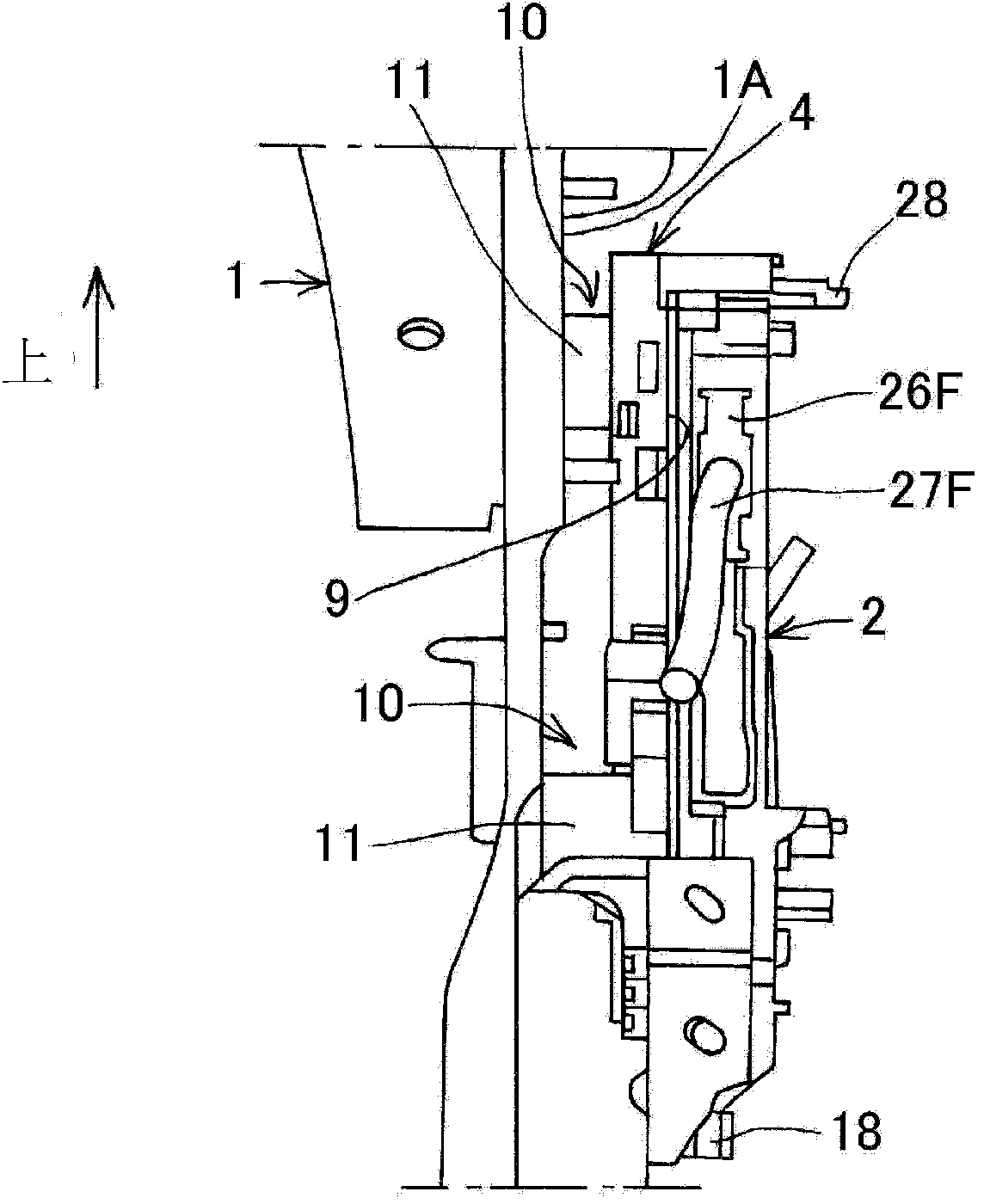 Attachment structure of electrical equipment accommodation box